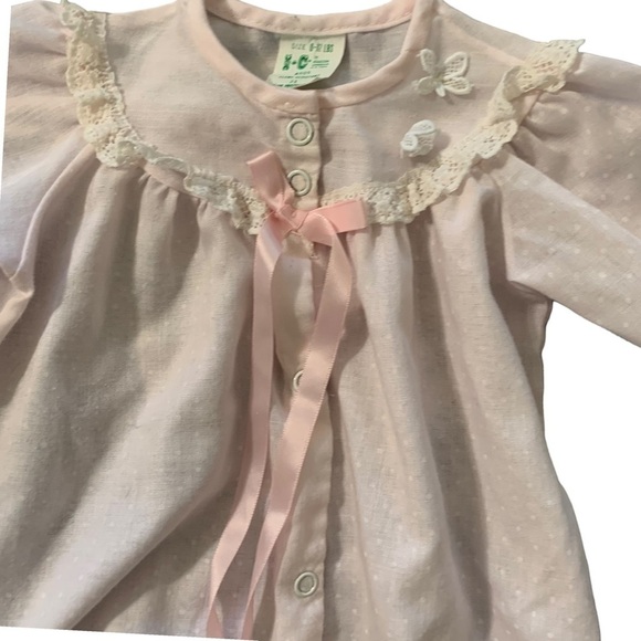 VINTAGE Isaacson Carrico 0-12 pounds months pink romper - Picture 2 of 4